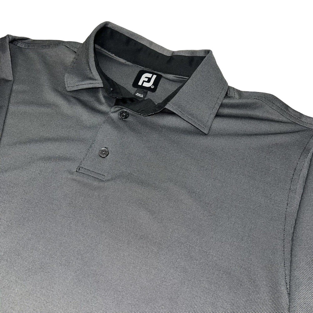 FootJoy FJ Mens Polo Size Large Dark Grey Golf Short Sleeves